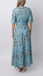 BLOSSOMÉ™ – FLORAL PRINT HALF-SLEEVE DRESS