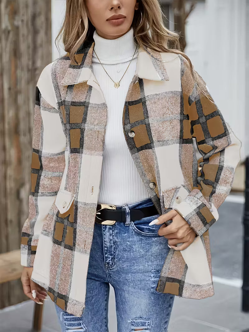 MADELINE™ | ELEGANT PLAID LONG SLEEVE SHIRT