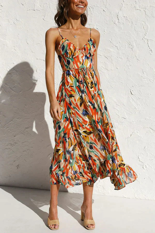 ESTELLEA™ – CHIC MID-LENGTH DRESS WITH ARTISTIC PATTERNS