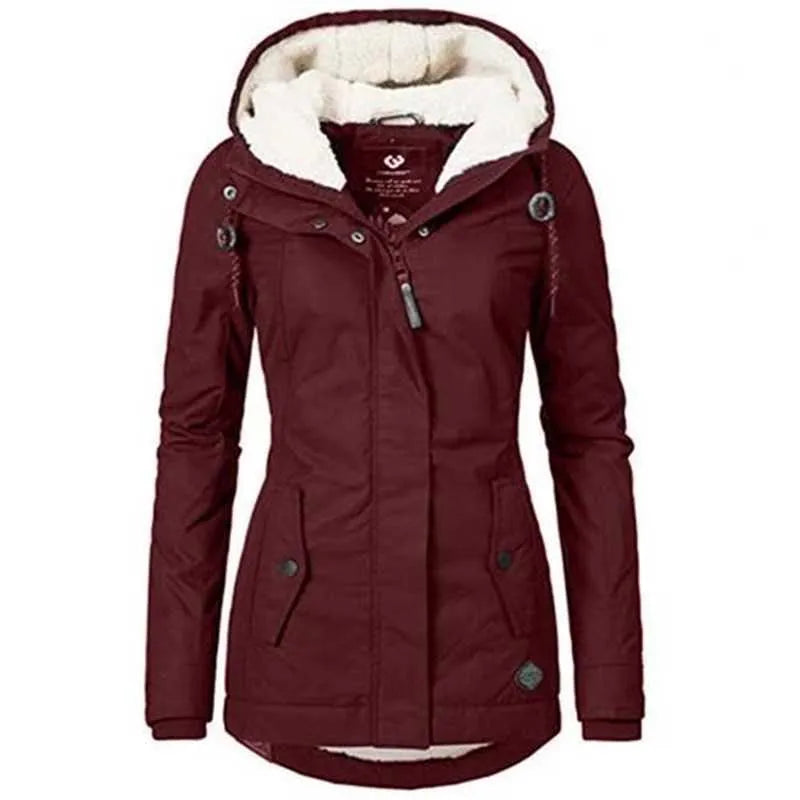 ELARA™ COTTON-LINED HOODED WINTER PARKA